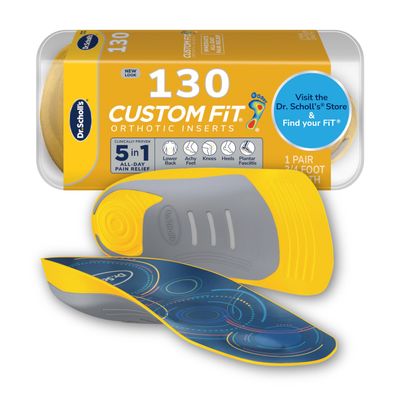 Dr. Scholls Custom Fit Orthotics 3/4 Length Arch Support Shoe Inserts - Plantar Fasciitis Relief Insoles for Men and Women, Immediate All-Day Total Lower Body Pain Relief, FSA HSA Eligible, CF130