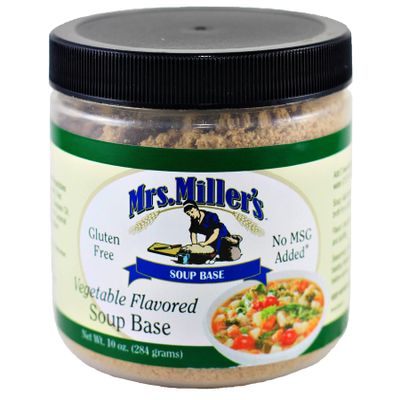 AmishTastes Mrs. Miller's Vegetable Flavored Soup Base, Gluten-Free, No MSG, 10 oz. (Pack of 4)