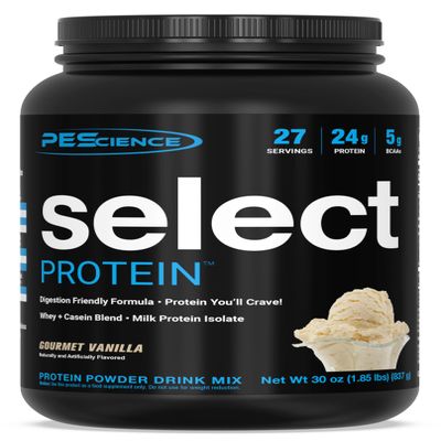 PEScience Select Protein Powder, Whey and Casein Blend, Clean Protein Powder for Women and Men, Low Calorie, Low Carb, Keto Friendly, Gluten Free - Gourmet Vanilla - 27 Servings