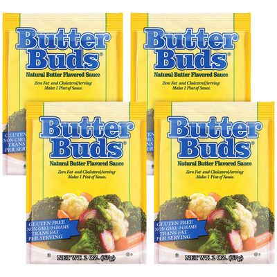 Butter Buds Sauce Mix, 2 Oz (4-Pack) Non-GMO, Gluten-Free Natural Butter Flavored Sauce Made with Buttermilk, 0 Fat, 0 Cholesterol