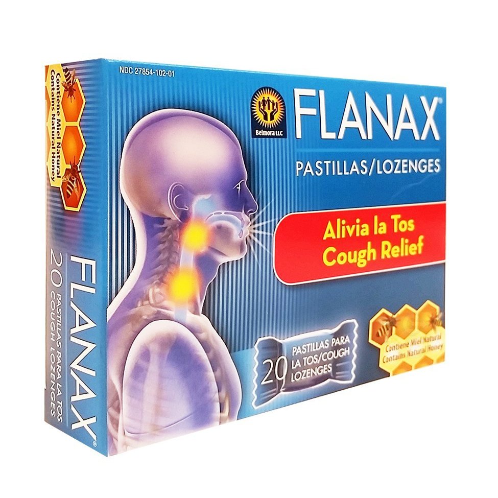 Flanax Lozenges Cough Relief 20 Units - Alivio para la TOS (Pack of 2)