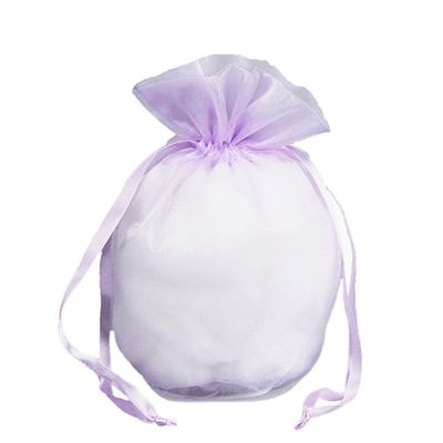 FavorOnline Large Size Gusset Organza Bags Lavender 10.4" x 5.6 x 1.6 - Set of 10