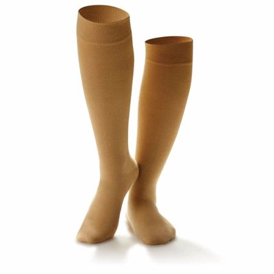 Dr. Comfort 20-30 mmHg Women's Cotton Casual Socks-Wheat-L