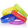 JW.org No Blood Medical Alert Flexible Silicone Wristband-5 pcs-Rainbow view 1