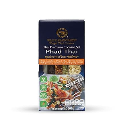 Blue Elephant Thai Cooking Set Phad Thai (Rice Noodles with Sauce Chili, Cashew Nuts and Spring Onion) 300 G.