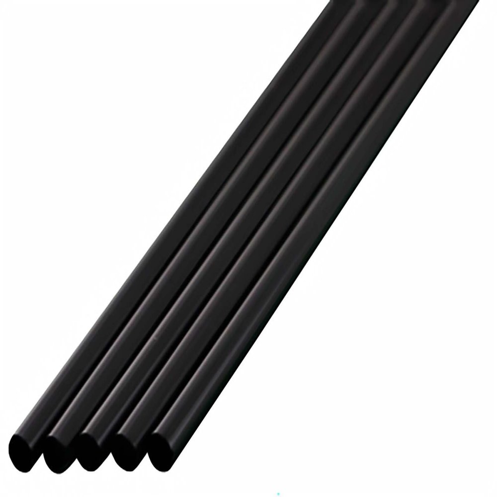 Shibase Industry 363 Diamond Straws Straight, 7.1 inches (18 cm), 1000 Pieces, Black