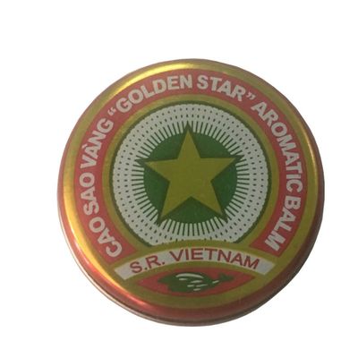 01 Boxes X 10 Grams (Net Weight), Golden Star Balm Big Size, Cao Sao Vang Vietnam, Aromatic Balsam