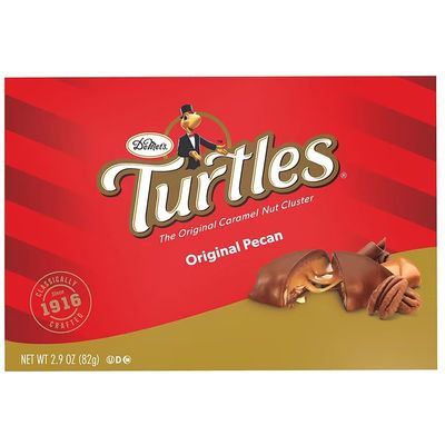 Demet's Turtles Original, Caramel Nut Clusters, Pecans Chocolate Caramel Pack of 6 Boxes