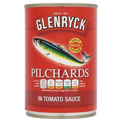 Glenryck Pilchards in Tomato Sauce 400g - Pack of 2