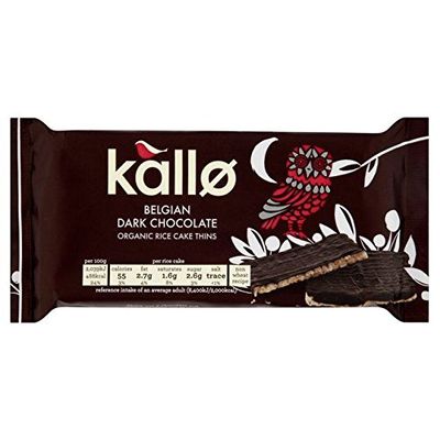 Kallo Dark Chocolate Rice Cake Thins 90g - Pack of 2