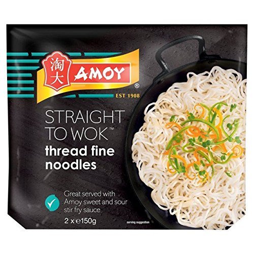 Amoy Straight To Wok Thread Noodles 2 x 150g - Pack of 2