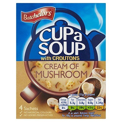 Batchelors Cup A Soup Mushroom 4 x 24g - Pack of 2
