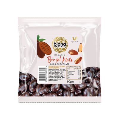 Biona Organic Brazil Nuts Dark Chocolate 80g - Pack of 2