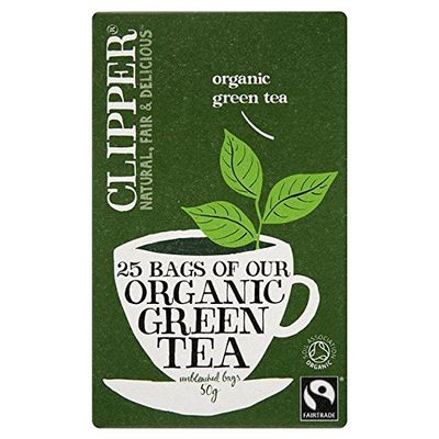 Clipper Organic Green Tea 25 per pack - Pack of 2