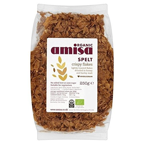 Amisa Organic Crispy Spelt Flakes 250g - Pack of 2