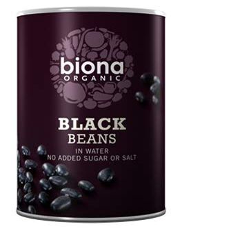 Biona Organic Black Beans in Water 400g - Pack of 2