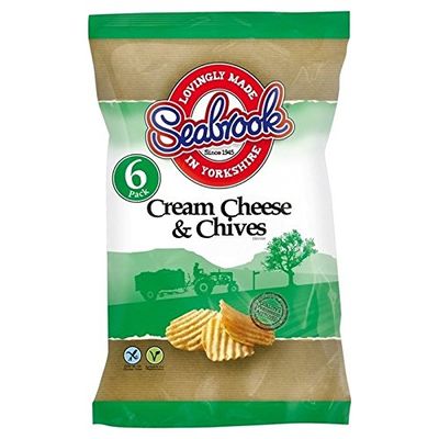 Seabrook Cheese & Chive Crisps 25g x 6 per pack - Pack of 2