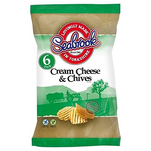 Seabrook Cheese & Chive Crisps 25g x 6 per pack - Pack of 2