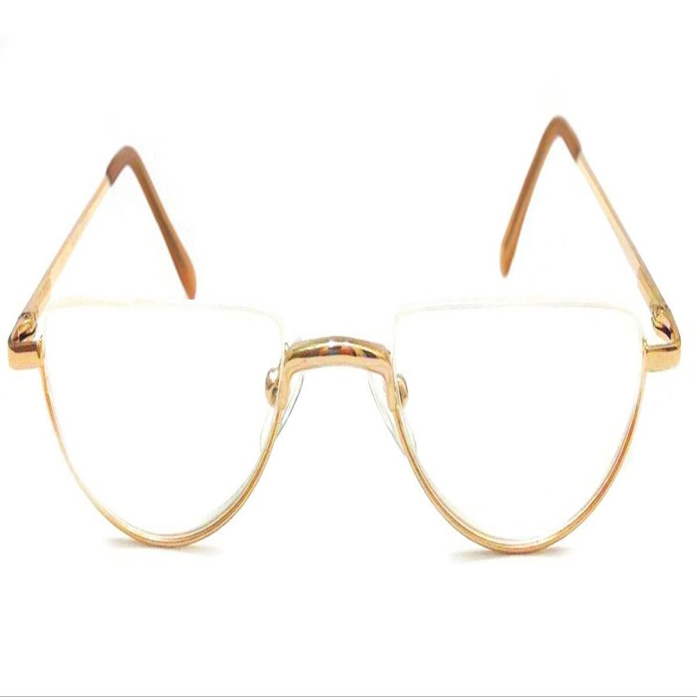 Agstum Half Moon Readers Spring Hinge Reading Glasses Single Vision (+2.25, Gold)