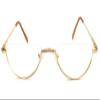 Agstum Half Moon Readers Spring Hinge Reading Glasses Single Vision (+2.25, Gold) view 1