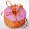 1/8" X 50 Yards Orange White Slope Ribbon view 1