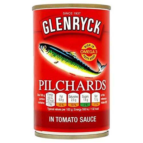 Glenryck Pilchards in Tomato Sauce 155g - Pack of 6