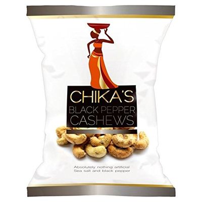 Chika's Sea Salt & Black Pepper Cashews 45g - Pack of 6
