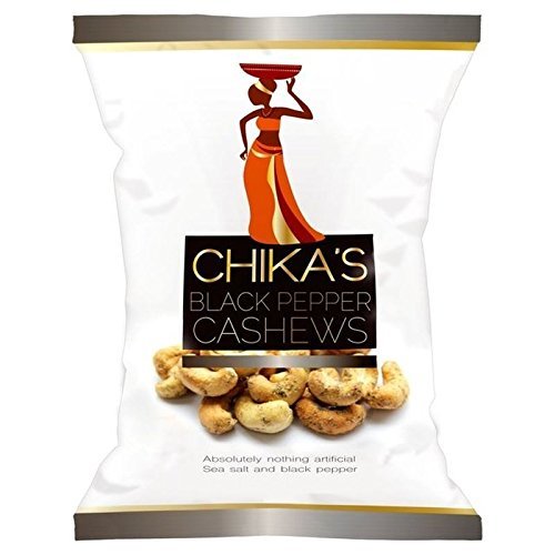 Chika's Sea Salt & Black Pepper Cashews 45g - Pack of 6