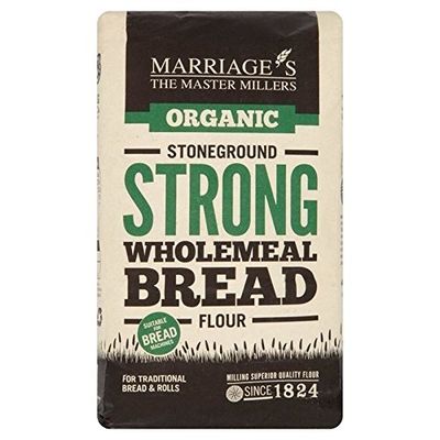Marriage's Strong Organic Wholemeal Bread flour 1kg - Pack of 6