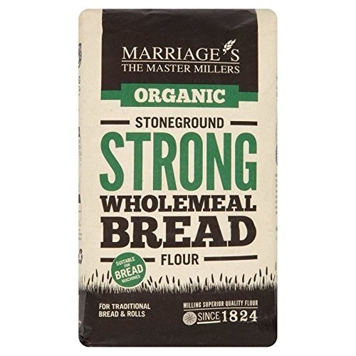 Marriage's Strong Organic Wholemeal Bread flour 1kg - Pack of 6