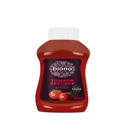 Biona Organic Tomato Ketchup - Squeezy Bottle 560g - Pack of 6