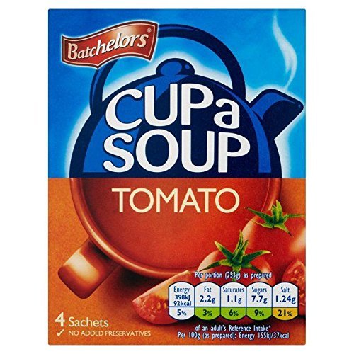 Batchelors Tomato Cup-a-Soup 4 x 23.3g - Pack of 6