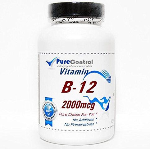 B-12 Vitamin 2000mcg // 200 Capsules // Pure // by PureControl Supplements