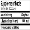 L-Lysine 500mg // 200 Capsules // Pure // by PureControl Supplements view 2
