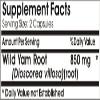 Wild Yam Root 850mg // 100 Capsules // Pure // by PureControl Supplements view 2