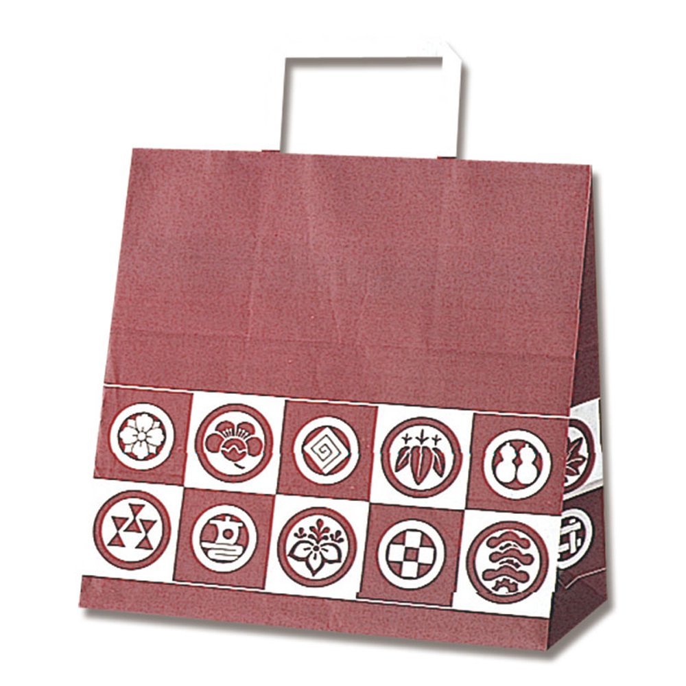 (Shimojima) Heiko H25CB E Paper Bags, Flat Handles, Users, 10.2 x 6.3 x 10.2 inches (26 x 16 x 26 cm), 50 Sheets