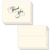 Cream Thank You Note Cards & Envelopes - 25 Sets - 5" x 7" - Perfect for Your Wedding, Baby Shower, Business, Graduation, Bridal Shower, Birthday, Engagement, Etc. - This is not a fold Over Card view 2
