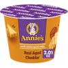 Annie's Real Aged Cheddar Microwavable Mac and Cheese Cup with Organic Pasta, Made with Real Cheese, Dinner Side or Snacks, 2.01 oz view 1