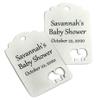 Personalized Baby Shower Thank You Tags with Elephant Cut Out, Set of 12 (Light Grey) view 1
