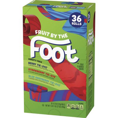 Betty Crocker Fruit By The Foot Strawberry/Berry Tie-Dye/Color By The Foot, 36 ct, 27 oz
