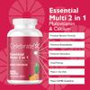 Celebrate Vitamins 2-in-1 Bariatric Multivitamin with Calcium Citrate - Vitamins A, D, E for Post Bariatric Surgery, Gastric Bypass and Sleeve Gastrectomy Patients - Orange Pineapple (120 Chewables) view 2