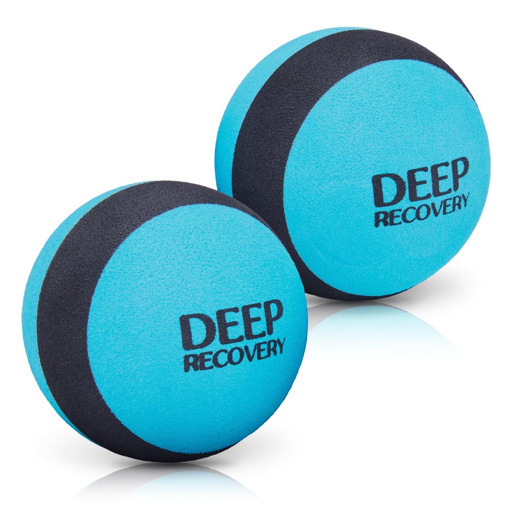 Deep Recovery Yoga Deep Tissue Massage Ball Set, Regular Density 2.9-Inch Myofascial Release Balls for Feet, Back, Neck, Legs & Arms  Trigger Point & Mobility Therapy (2-Pack)