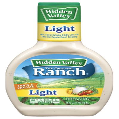 Hidden Valley Original Ranch Light Dressing, 16 Fluid Ounce Bottle, Pack of 6
