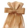 12ea - 7/8" Natural Jute Pre-Tied Bow Width 3" view 1