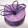 1/8" X 50 Yards Navy White Slope Ribbon view 1