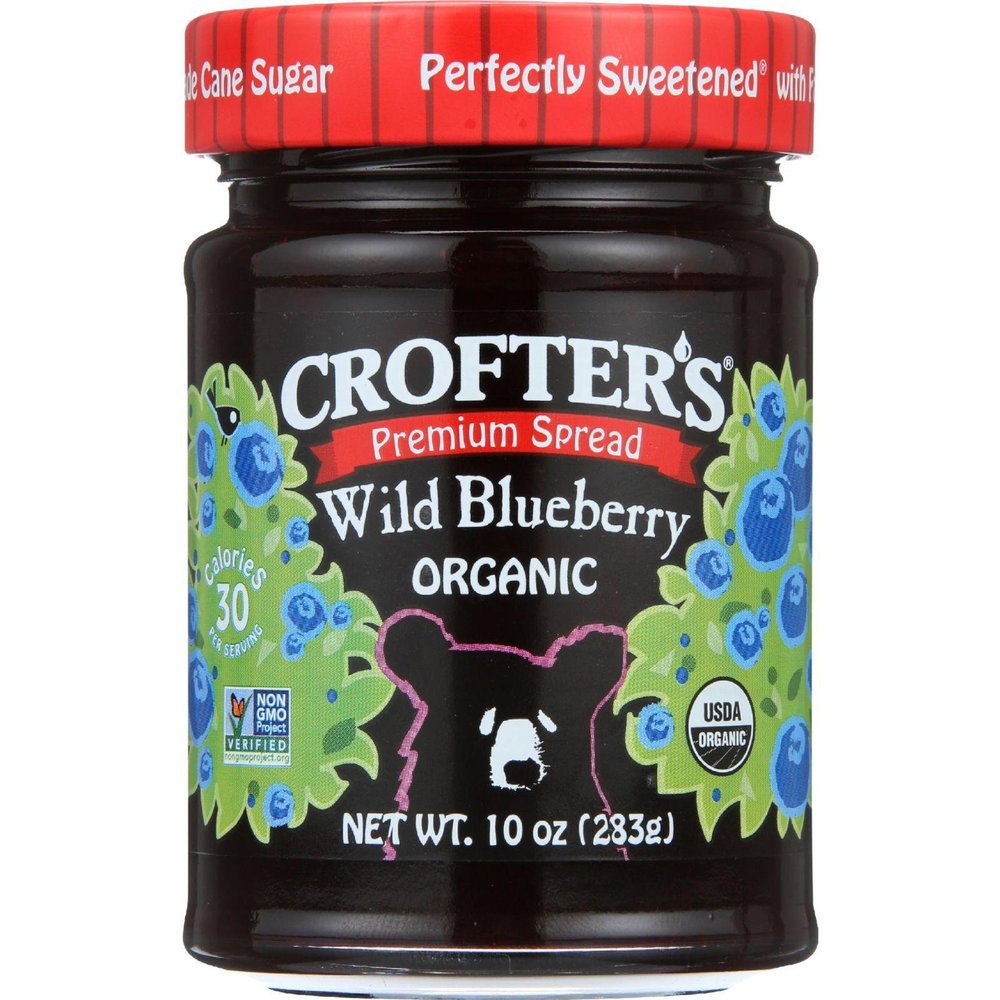 Crofters, Organic Wild Blueberry Premium Spread, 10 Ounce