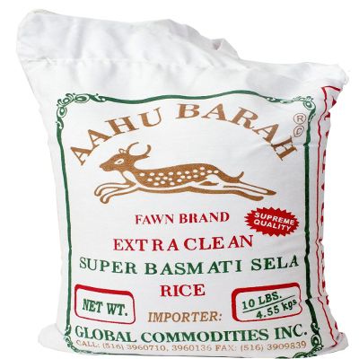 Aahu Barah Basmati Sela Rice 10lb (Pack of 2)