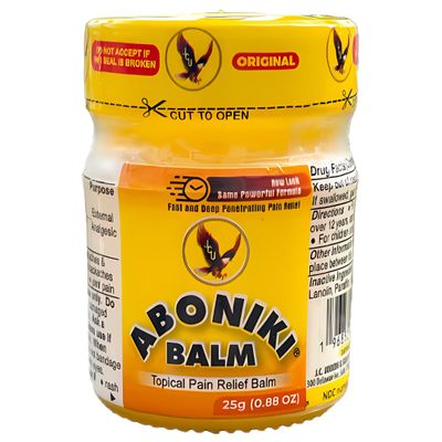Aboniki Balm Pain Relief (1 Plastic Jar) - Fast and Long Lasting Comfort for Lower Back, Knee, Neck, Shoulder, Joint & Muscle Pain Relief