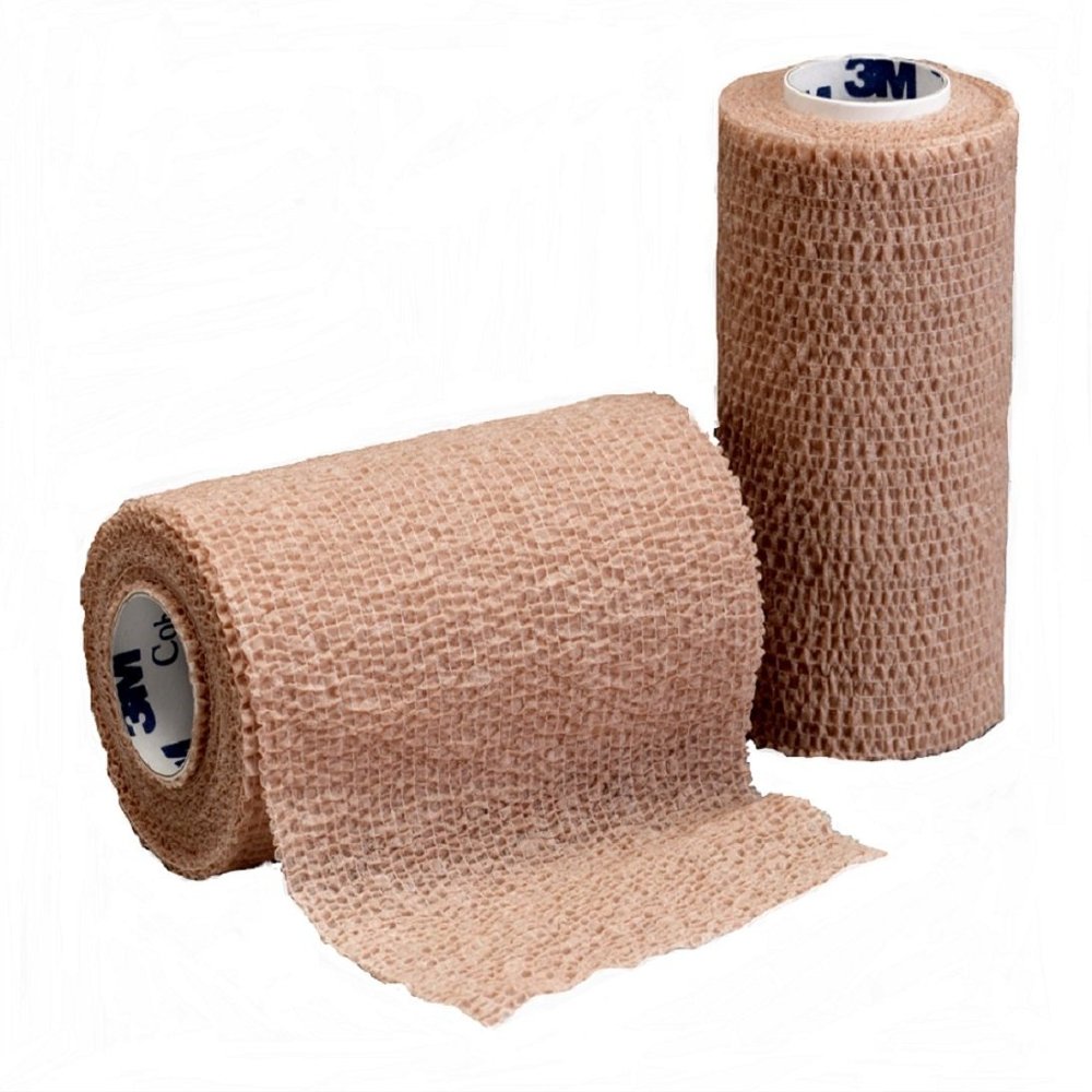 3M-1584 Bandage Coban Compression/Wrap Latex Elastic 4"x5yd Tan 1 x Roll by 3M Part No. 1584 by MarbleMed