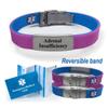 "ADRENAL INSUFFICIENCY" Sport/Slim Reversible Medical Alert ID Bracelet for Men and Women view 2